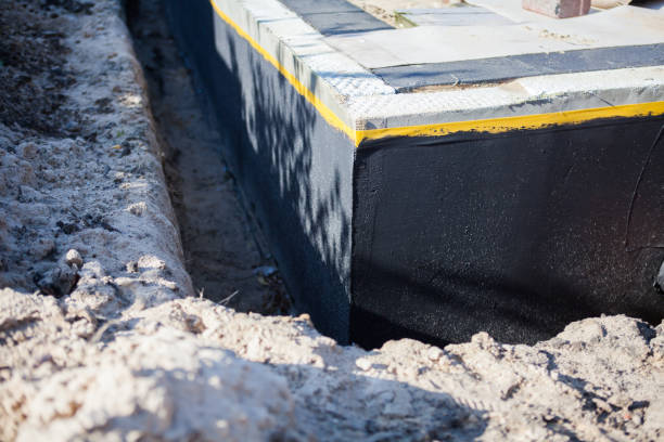 Residential Interior Drainage System installation at a Chase, PA home by SJ Waterproofing Pros